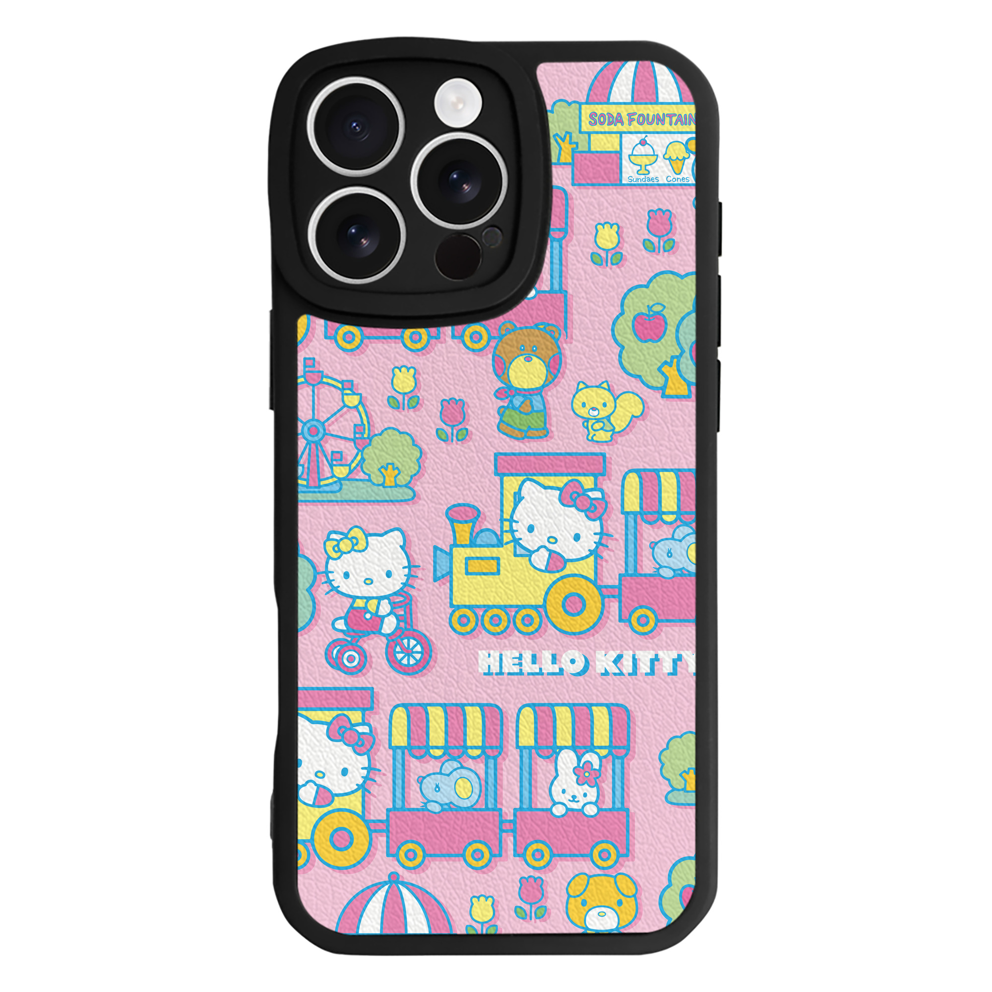 （画像用） Hello Kitty ハローキティ 【iPhone 16シリーズ対応】シリコンスマホケース（レザー調） 材質：シリコン